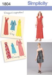 1804 DAY-NIGHT KNIT DRESS SLVS OR NOT,LENGTHS PATTERN 6-14